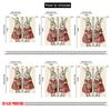 2pcs,2D plane printing Creative Curtains Twin Apple Bunnies Polyester Woven (without rod) Decorations For Home Perfect for