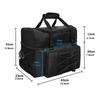 Professional Bowling Ball Bag with Top Handle and Shoulder Strap Double Ball Bowling Bag for Outdoor Activities Practice Gym
