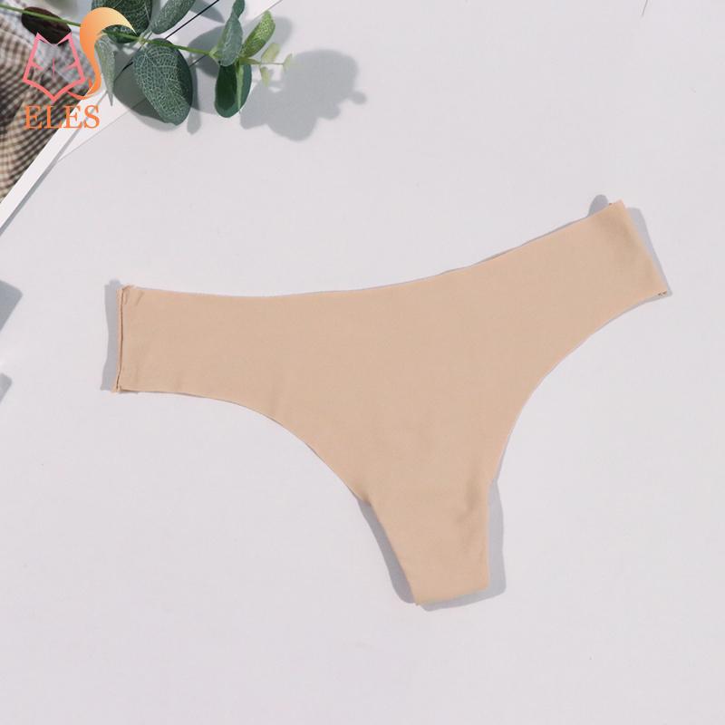 S-XL Ice Silk Panties for Women Low Waist Solid Color Underwear Panties Breathable and Comfortable Cotton Thong
