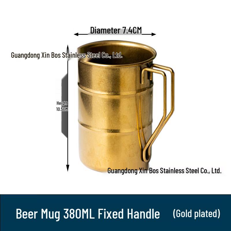 Cmaos Industrial Vintage Stainless Steel Camping Mug
