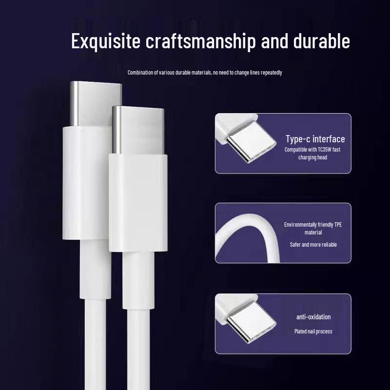 Apple Compatible 35W/30W Dual Port PD Fast Charger with C To C Cable for iPhone 17/15 Pro Max