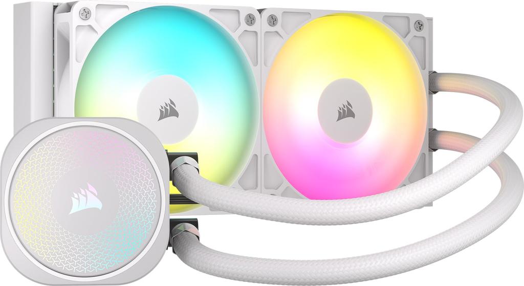 CORSAIR NAUTILUS 240 Radiator with RS ARGB Case CPU Fan, Water-Cooled Cooler, White, CW-9060094-WW