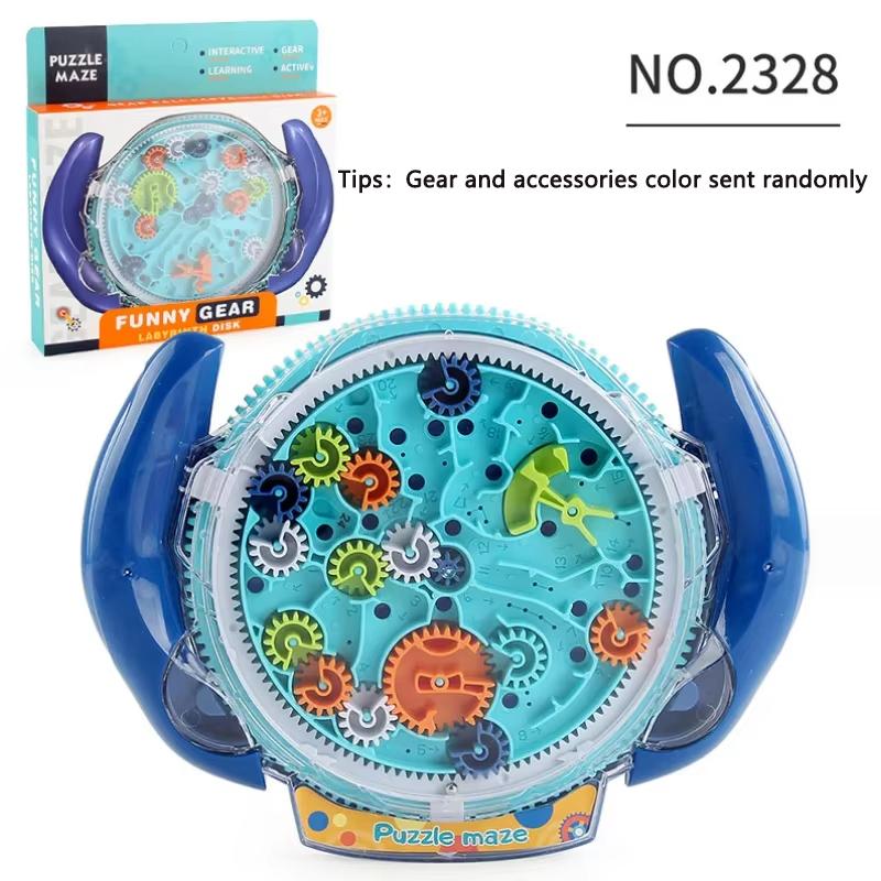 3D Creative Puzzle Maze Magic Transparent Puzzle Speed Cube Rolling Ball Magic UFO Maze Toys for Children Stress Reliever Toys синий