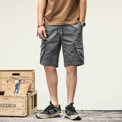 Cargo Shorts Men Summer Thin Loose Young Fashion Black High Waisted Pockets Boy Fast Half Trousers