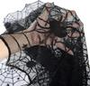 Halloween Black Lace Tablecloth Spider Cobweb Cover LuoluoHouse Elegant Horror Masquerade Party Scary Movie Night Table Decor