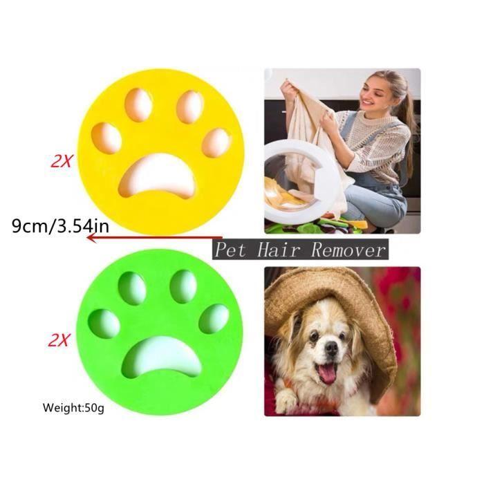 Anti Poil Machine À Laver,Épilateur Pour Animaux De Compagnie,Attrape Poils Réutilisables,pour Literie,Chien,Chat,Vêtement,Cheveux