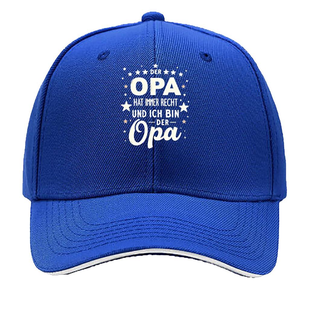 Gorra de esponja de impresión OPA tendencia de moda casual ligera transpirable cómoda tamaño ajustable unisex gorra de béisbol sándwich