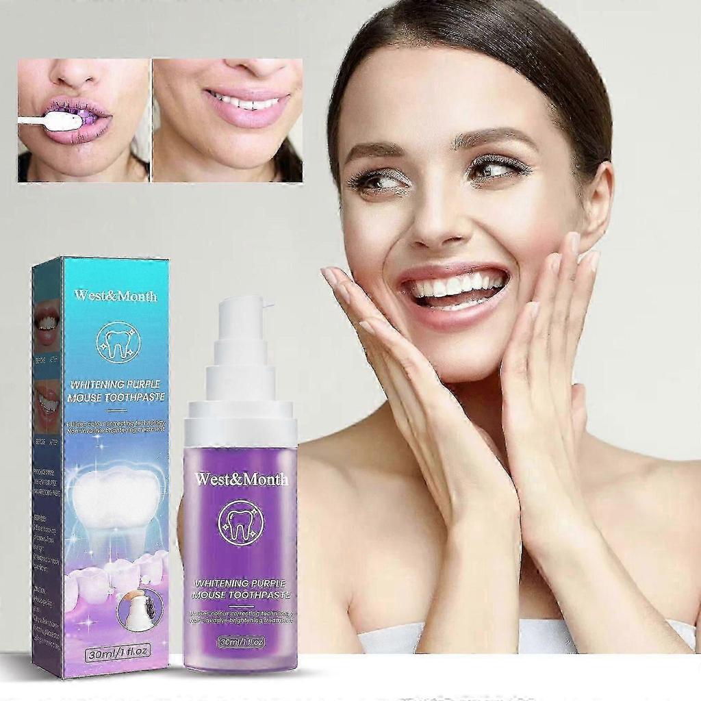 Whitening Purple Mouse Toothpaste, Clean Teeth Prevent Cavities Clean Mouth And Whitening Toothpaste