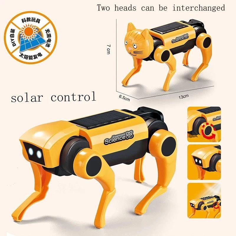 Diy Remote controlled robotic animals Solar Robot Kit for Kids Mechanical Dog Electric Animal Solar Energy Steam Educational Toy