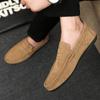 Round Toe Slip On Leather Shoes for Men Social Luxury Sale High Quality 2025 Trend Classic Original Pu Man Casual Shoe