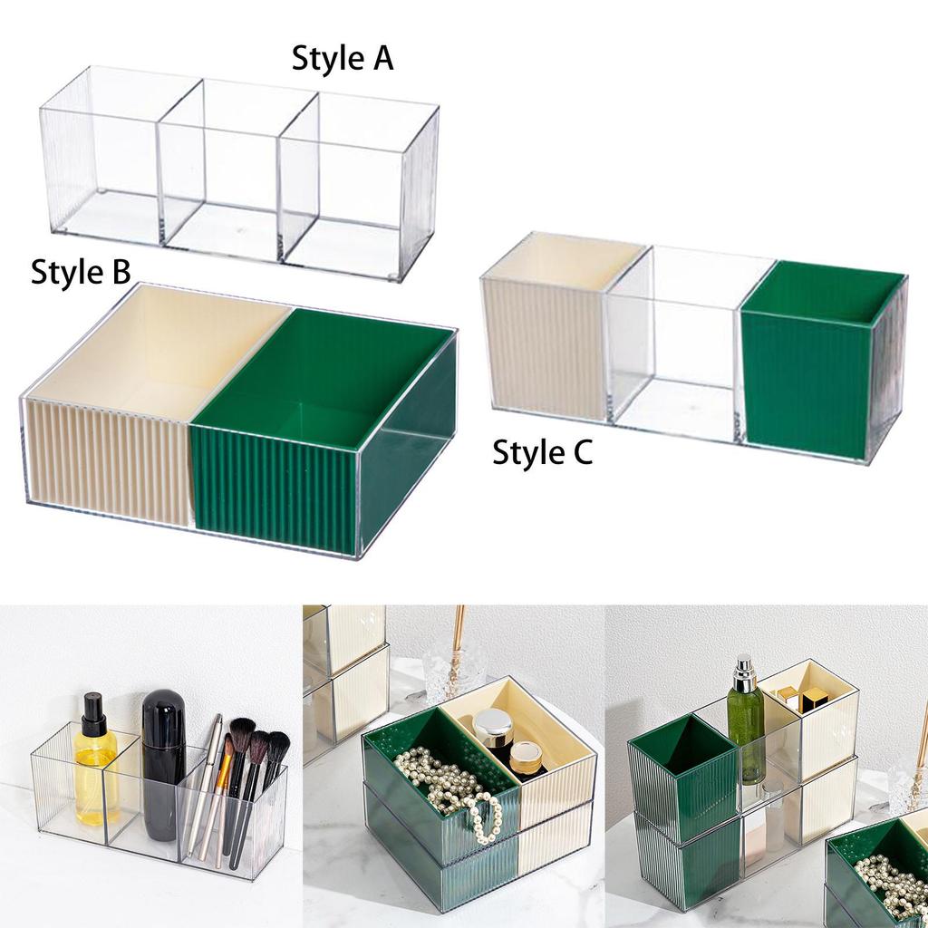 Organizer Brush Holder Compact Container Display for Tabletop Bedroom