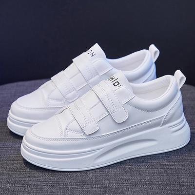 Schoenen Voor Dames Casual Flats Mode Wit Dames Sneakers Antislip Outdoor Flats Zacht Leer Dames Gevulkaniseerde Schoenen
