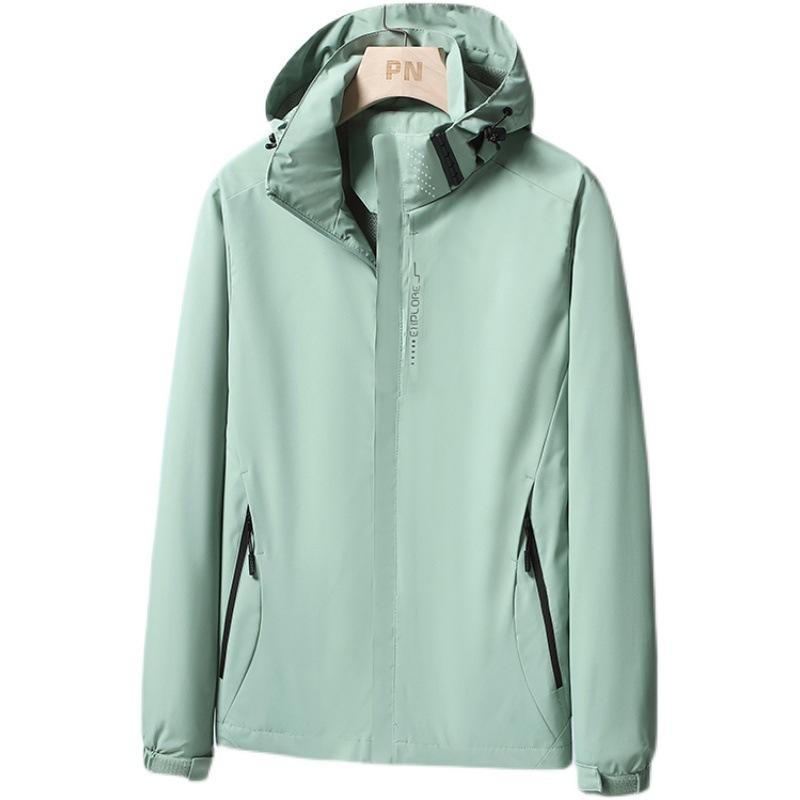 Sports Trench Coat Men's Windproof and Rainproof Jacket Training Running Spring and Autumn Waterproof Hooded Jacket Mountaineering Suit