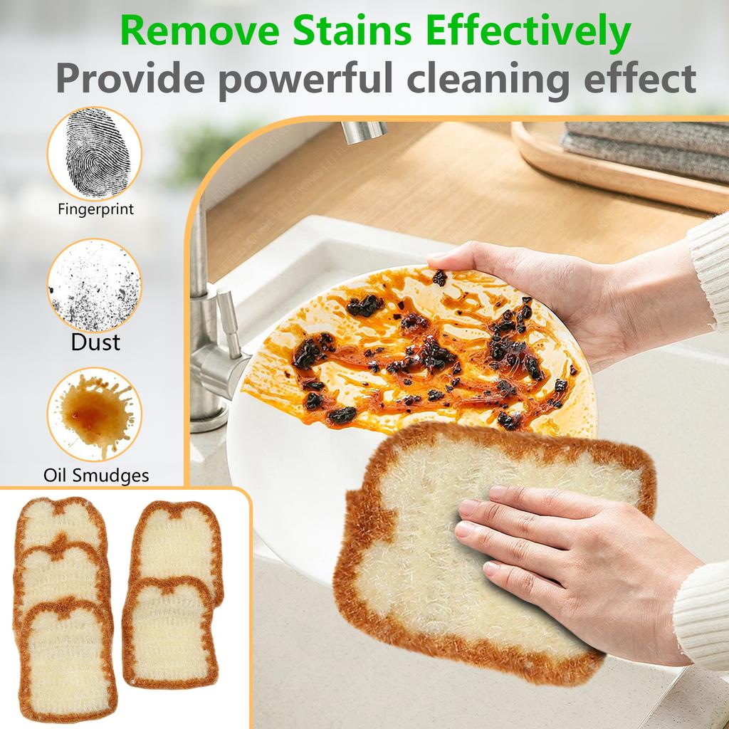 Bread Dishcloth Scouring Pad Cleaning Multi-functional Dishcloth