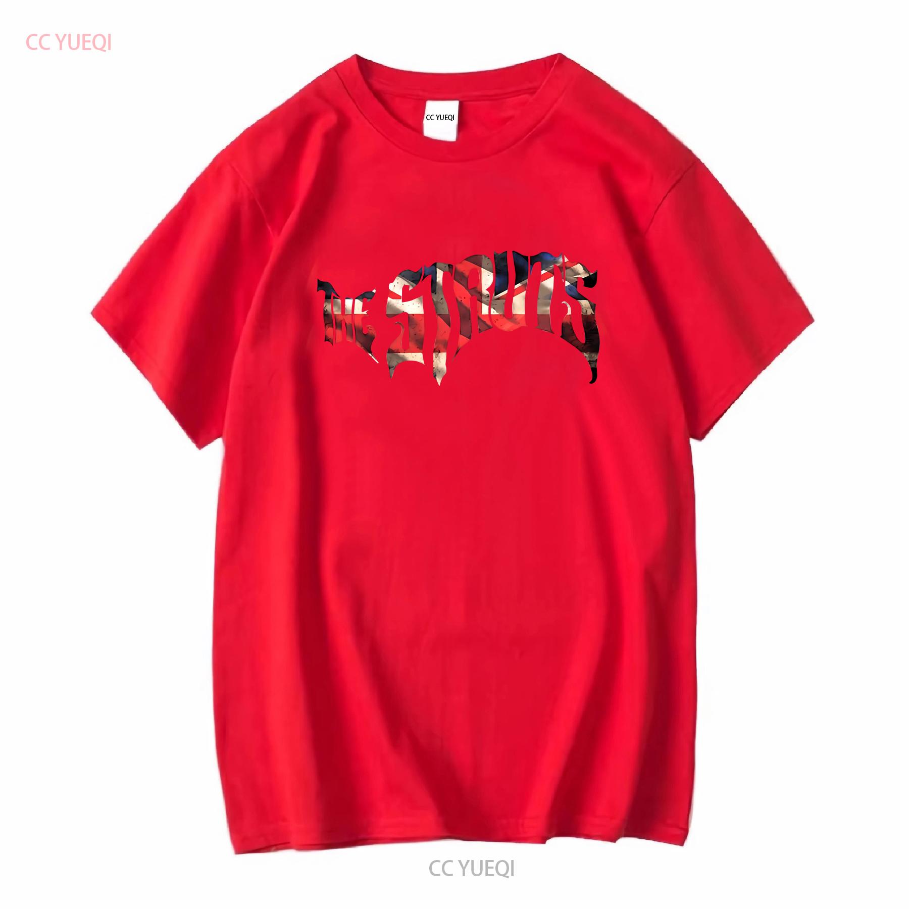 The Struts Union Jack Logo Black T Shirt NEW OFFICIAL vintage Washed Comfortable Stretched Stylish homme Slightly Soft S