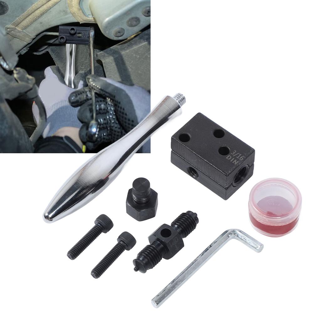 Car Brake Line Flaring Tool Anti  Multi Functional Compact Steel Brake Pipe Reamer for 45 Degree SAE Double Flaring