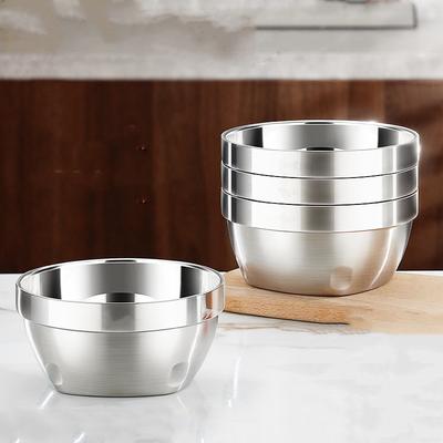 Certificated 304 Stainless Steel Kitchen Stackable Bowl Fall Resistant Baby Food Container Heat Insulating Kid's Tableware