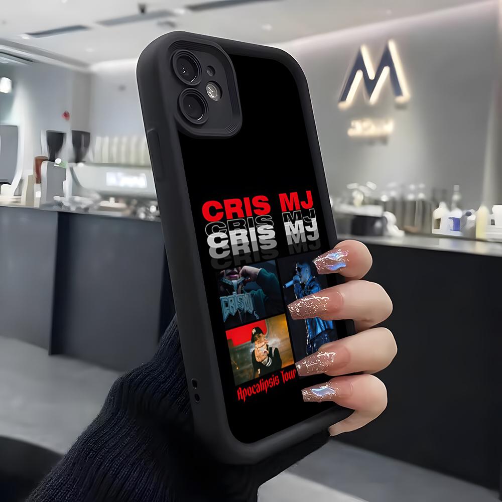 

Rapper Cris MJ Phone Case For IPhone Air 17 Pro Max 16 E 15 14 Pro Max 13 12 11 Mini Plus Soft Silicone Black Cover iPhone Air