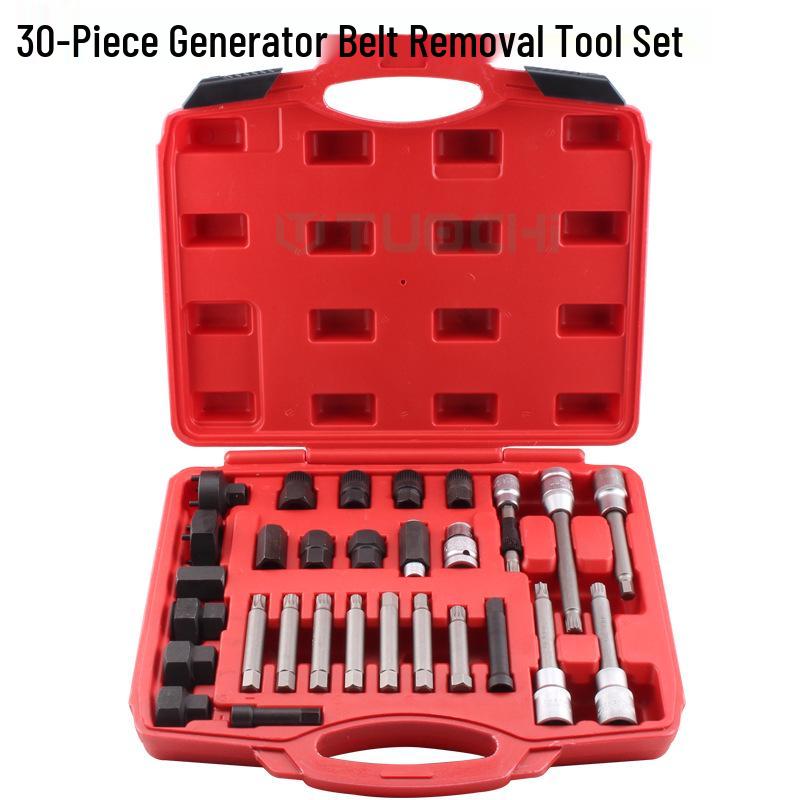 Engine & Auto Repair Tool Kit: 13-Piece Generator Pulley Repair & Installation, 30-Piece Tool Set, 24-Piece Engine Installation Tools