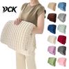 Büro-Mittagspause Nickerchen-Decke Waffelstruktur Fleece-Überwurf, einfarbig Milchflanell Gittermuster Leichtgewichtige Thermodecke für den Winter