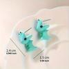 1 Pair of Cute Girl Dinosaur Mini Cartoon Animal Earrings Small Fresh Jewelry Shark Puppy