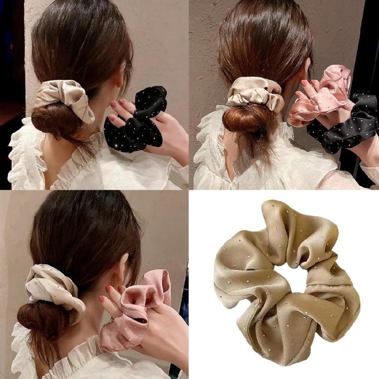 Decorative Rhinestones Hair Ties Stretchy Fabric Scrunchies Hairpiece for Everyday Wear Parties and Social Gatherings