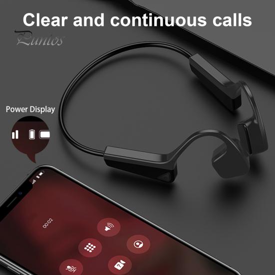 

V11 Wireless Earphone Waterproof High Fidelity Ear Hook Bluetooth-compatible 5.0 Bone Conduction Headphone for Sports чёрный