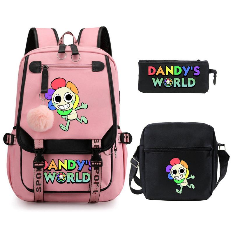Game Merchandise Elementary And Secondary School Students Fashion Schoolbags Children'S Backpacks Three-Piece Set