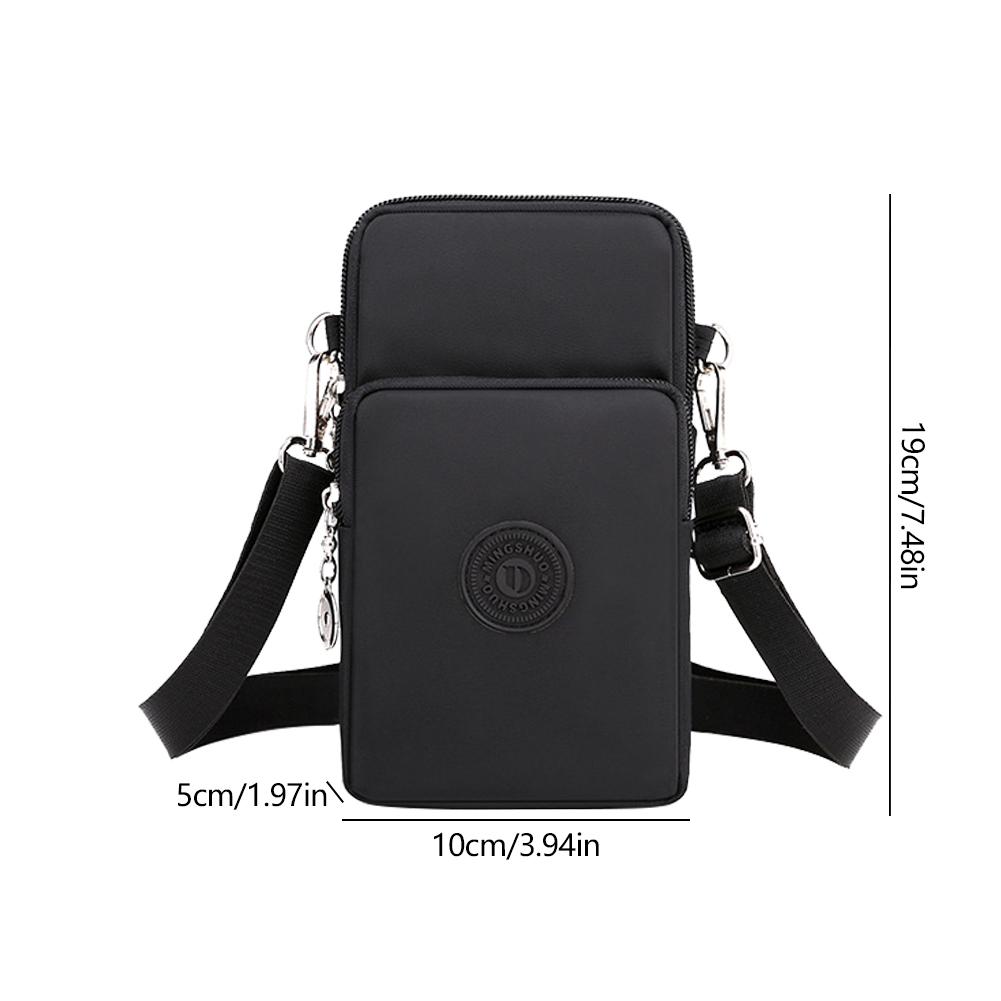 New Women Mobile Phone Bag Nylon Cell Phone Bag Coin Purse Strap Shoulder Bag Small Crossbody Bags for Women Wallet Travel Purse