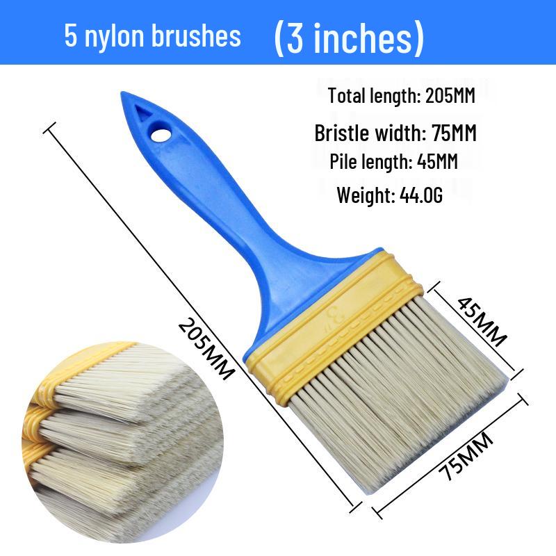 Industrial Non-Shedding Nylon Brush: Hard Bristle for Paint & Soft Bristle for Dust & Antiques Cleaning
