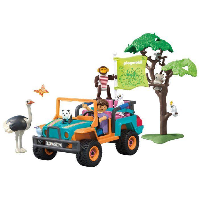 PLAYMOBIL 71854 Promenade en Tout-Terrain, Animals & Friends, 49 pièces, dès 4 ans