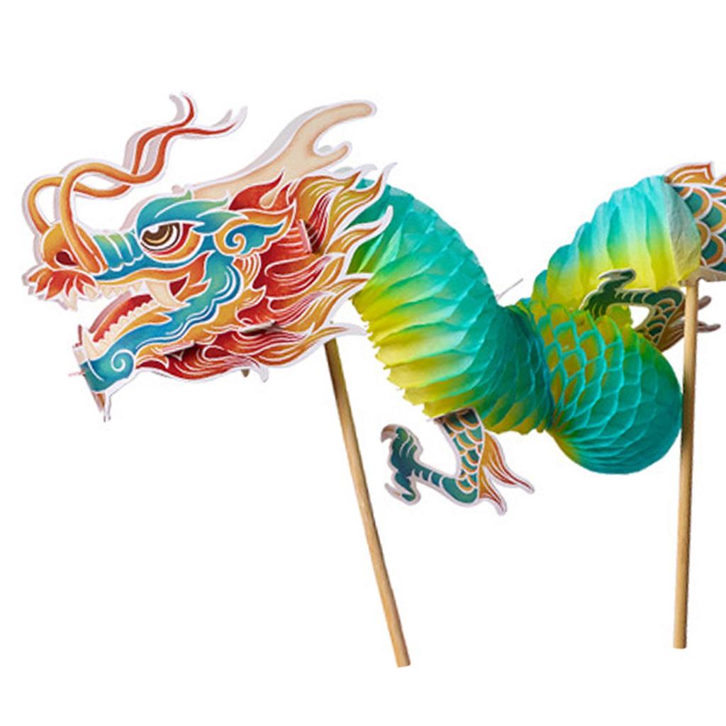 Chinese New Year Dragon Garland DIY Kids Toy Handmade Hanging Decoration for Wedding Lunar New Year Shops Home Spring Festival