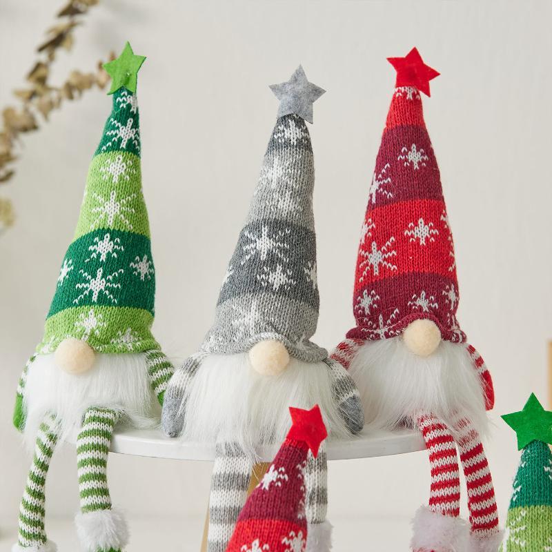 Faceless Doll Knitted Gnome Doll Gifts Xmas Merry Christmas Tree Decorations For Home Ornamants Doll New Year