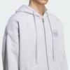 Adidas Originals Jackets Unisex Light Heather Gray Hooded Moderate Soft Shell KG8508