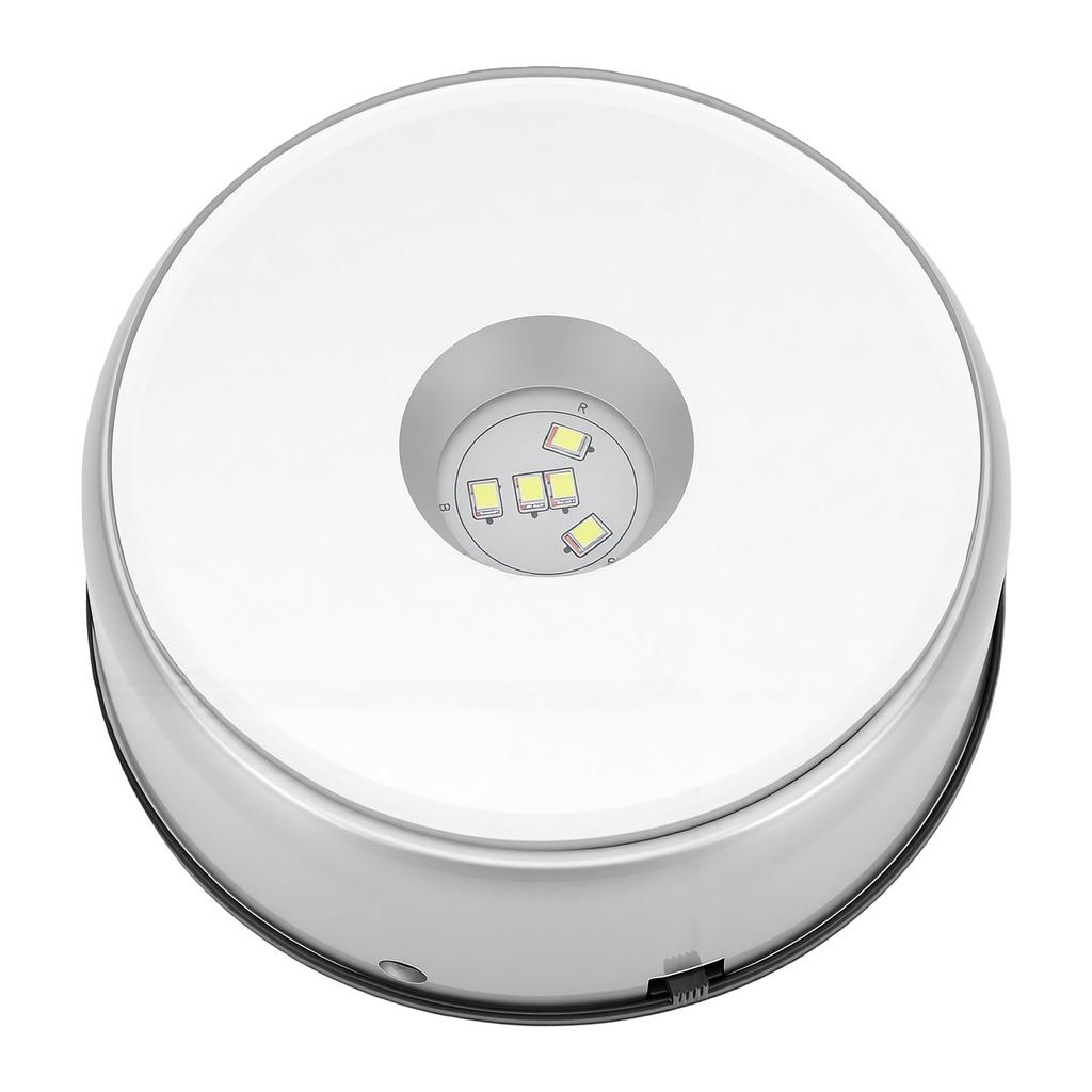 7 LED Display Turntable Base 7 Colorful Light Rotating Display Stand for s Glass Art