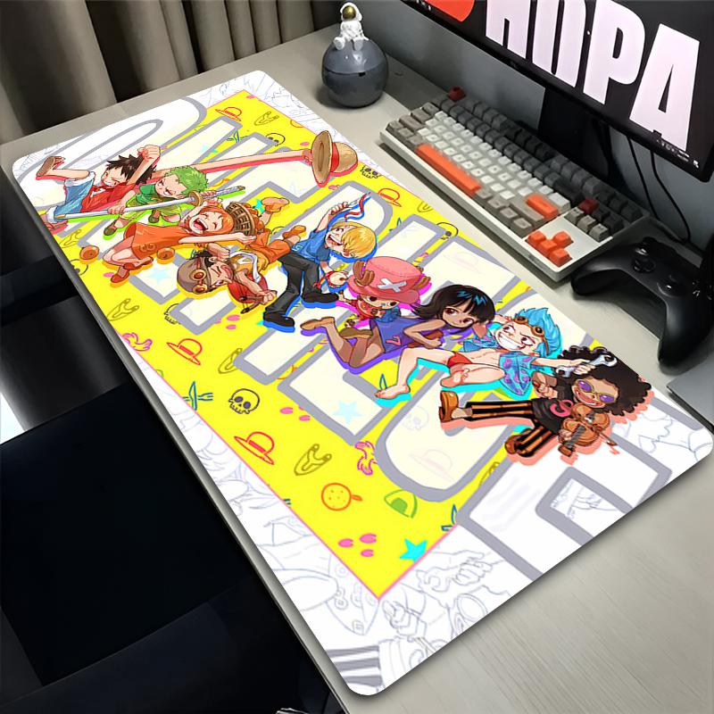 Mouse Pad one piece luffy Black and white anime Gaming Desk Mat Laptop Accessories Gamer Large Mousepad Esports room decoration