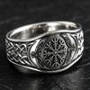 European and American New Fashion Retro Simple Viking Celtic Compass Shape Men's Ring