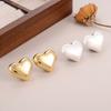 Love Glossy Earrings Do Not Fade Versatile Basic Course Simple Three-dimensional Earrings Fashion Temperament Niche Design Earrings