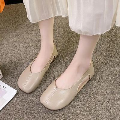 Fashion Square Toe Women's Flat Shoes Slip-on Moccasins High Quality Fashion Cheap Liquidation Lastest Low Price Popular Ladies Footwear