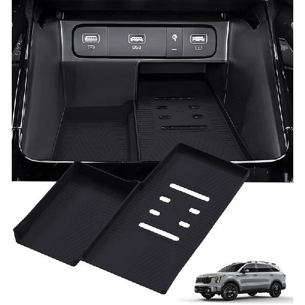 Wireless Charging Protective Mat For Toyota Grand Highlander 2026 2025 2024, Center Console Interior Accessories Silicone Anti-Slip Wireless Charger