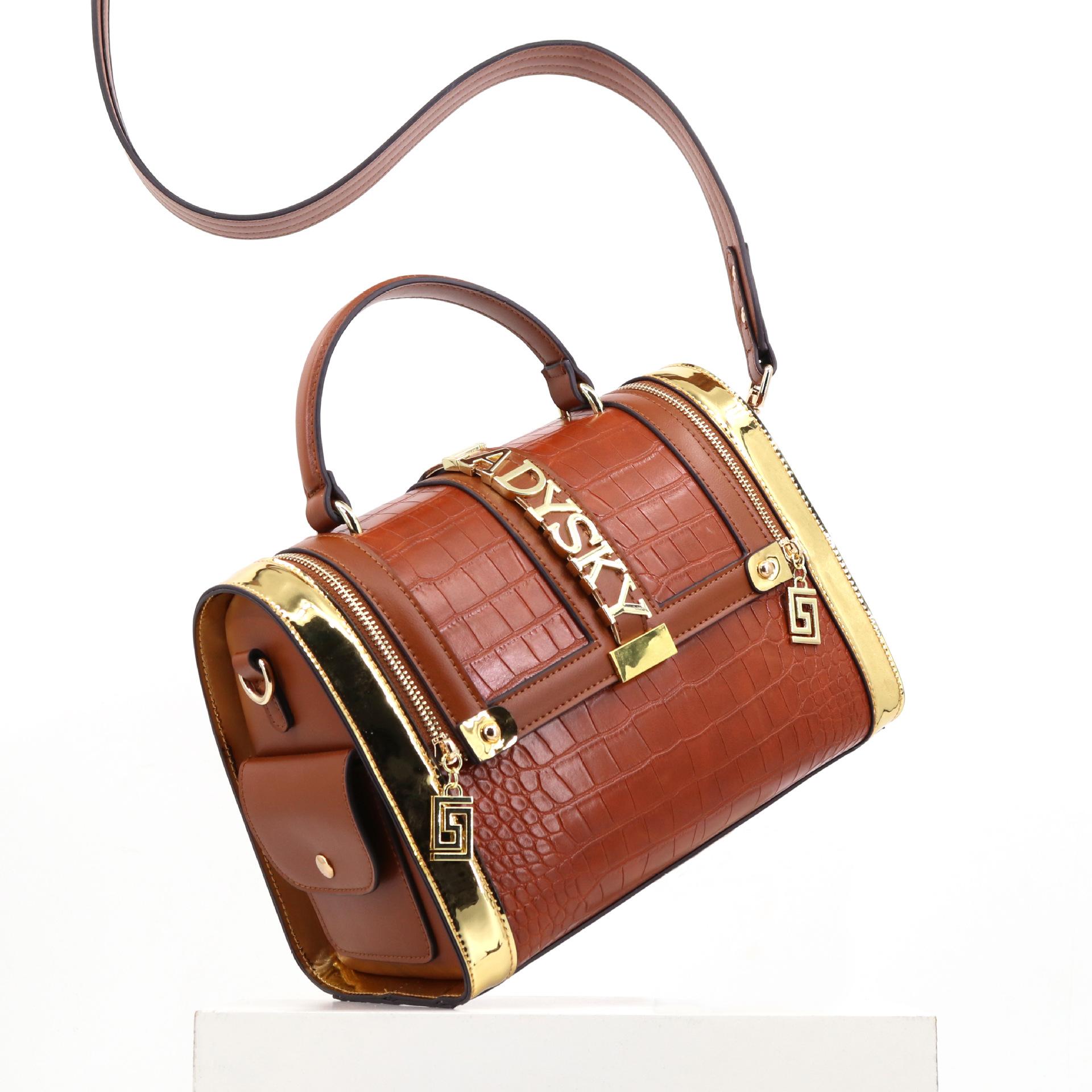 Сумка-тоут с тиснением под крокодила, большая вместимость