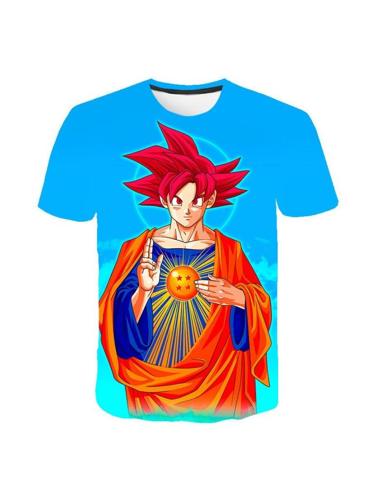 Sommer Dragon Ball Kinder T-Shirt 3D Druck Kurzarm Cartoon Super Saiyan T-Shirt Kinder Edition