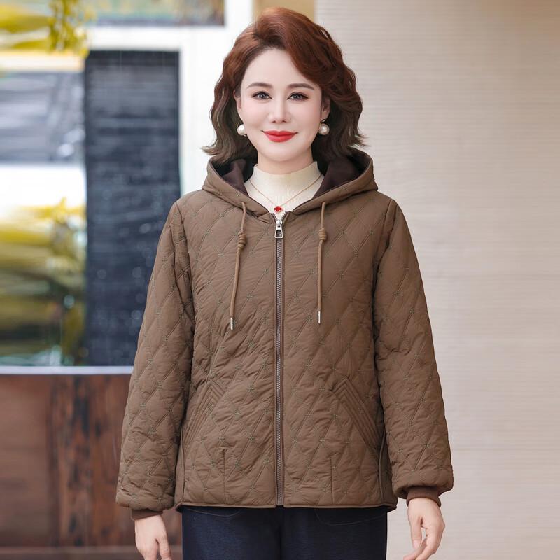 Yalu Women's Winter Fleece-Lined Hooded Padded Short Jacket