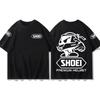 Unisex T-Shirt Helm Offroad Motorrad T-Shirt für Unisex und Damen Sommer Reitanzug mit kurzen Ärmeln aus reiner Baumwolle