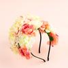 New Bridal Rose Flower Crown Headband Wedding Headpiece Hair Band for Women Artificial Wreaths Garland Bridesmaid Hair Hoop Gift