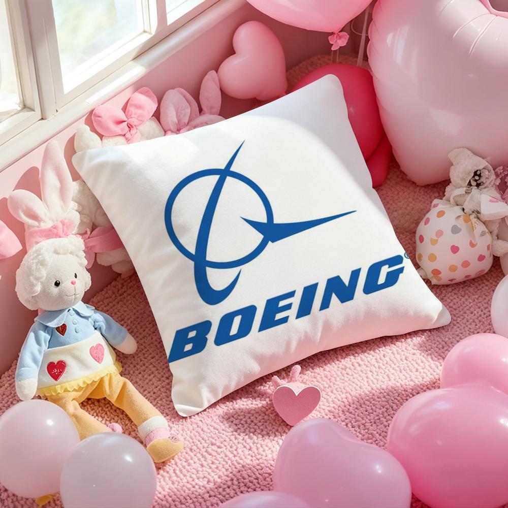 Luxuriöser B-Boeing Kissenbezug Plüschstoff Weich Doppelseitig bedruckt Sofa Warm Winter Zuhause Kindergeschenk Kissenbezug
