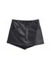Minirock aus PU-Leder für Damen Schwarz High Waist A-Linien-Shorts Röcke Sexy Mode Babes Y2k Kleidung Herbst Winter