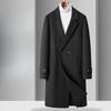 100% Wool Men's Handmade Double-sided Woolen Coat Double-breasted Business Casual Woolen Coat Trench Coat Men's Coat