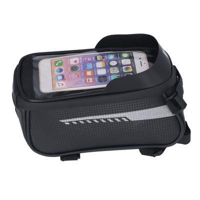 Bike Phone Bag EVA Hard Shell Dual Zippers Waterproof Touch Screen Large Capacity Bike Phone Holder for Mountain Bike