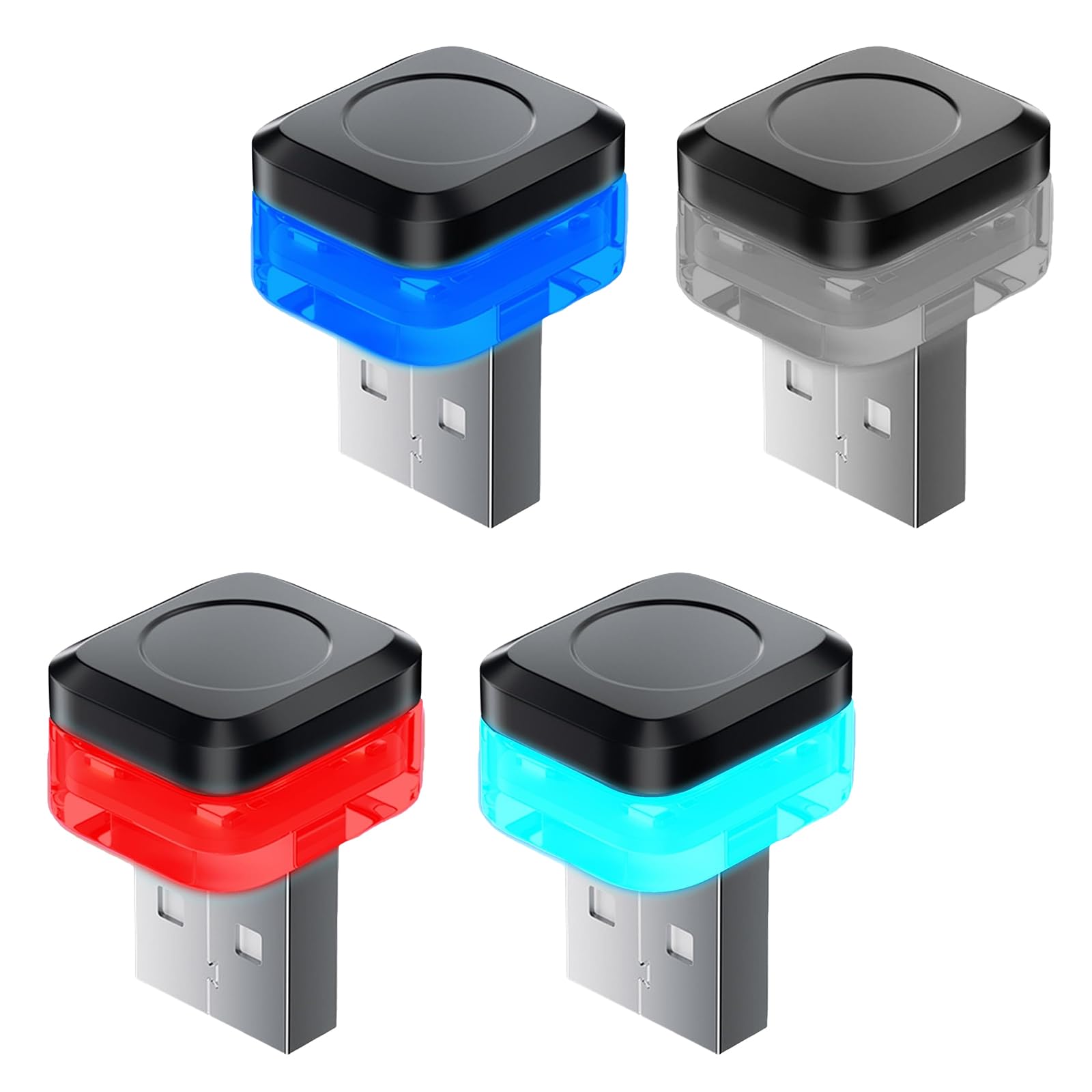 

EsiFare Car USB LED Light, 4 Colors, 4 Pieces, Car LED Tape, Mini Light, красный